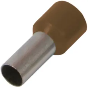 Ізольований наконечник втулковий e.terminal.stand.e10-12.brown 10,0 кв.мм, коричневий, 100шт №1