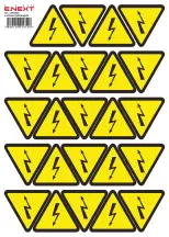 Самоклеящаяся наклейка "Молния" e.sticker.lightning.85 (85х85х85мм) 20 шт/лист