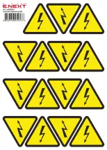Самоклеящаяся наклейка "Молния" e.sticker.lightning.100 (100х100х100мм) 12 шт/лист