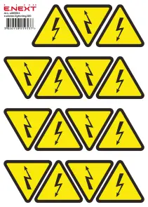 Самоклеящаяся наклейка "Молния" e.sticker.lightning.100 (100х100х100мм) 12 шт/лист №1