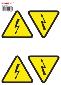 Самоклеящаяся наклейка "Молния" e.sticker.lightning.160 (160х160х160мм) 5 шт/лист №1