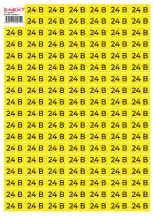 Самоклеюча наліпка "24В" e.sticker.voltage.24.1 (40х20мм) 102 шт/аркуш