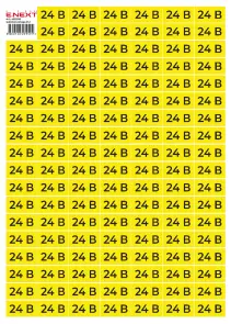Самоклеящаяся наклейка "24В" e.sticker.voltage.24.1 (40х20мм) 102 шт/лист №1