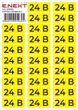 Самоклеящаяся наклейка "24В" e.sticker.voltage.24.2 (90х38мм) 26 шт/лист