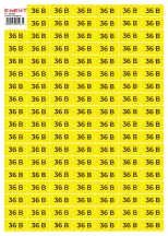 Самоклеящаяся наклейка "36В" e.sticker.voltage.36.1 (40х20мм) 102 шт/лист
