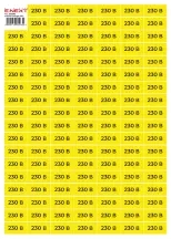 Самоклеящаяся наклейка "230В" e.sticker.voltage.230.1 (40х20мм) 102 шт/лист