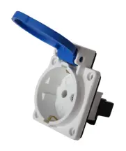 Силова розетка, що вбудовується e.socket.029.8.16,2Р+Z, 250В, 16А, IP44 Shuko