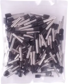 Ізольований наконечник втулковий e.terminal.stand.e4018.black 4,0 кв.мм, чорний, 100шт №3