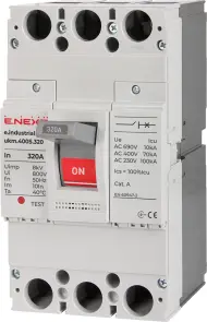 Силовой автоматический выключатель e.industrial.ukm.400S.320, 3р, 320А №1