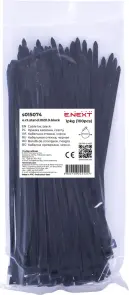 Кабельная стяжка e.ct.stand.1020.9.black (100шт), черная №1
