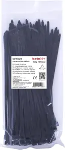 Кабельная стяжка e.ct.stand.150.4.black (100шт), черная №1