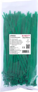 Кабельная стяжка e.ct.stand.150.4.green (100шт), зеленая №1