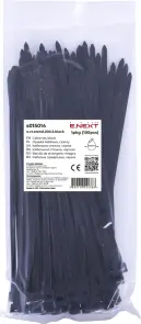 Кабельная стяжка e.ct.stand.200.3.black (100шт), черная №1