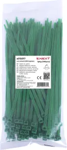 Кабельная стяжка e.ct.stand.200.3.green (100шт), зеленая №1