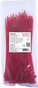 Кабельная стяжка e.ct.stand.200.5.red (100шт), красная №1