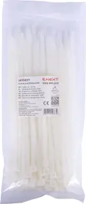 Кабельная стяжка e.ct.stand.200.5.white (100шт), белая №1