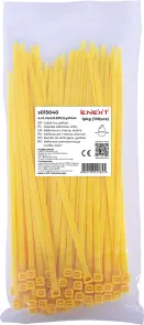 Кабельная стяжка e.ct.stand.200.5.yellow (100шт), желтая №1