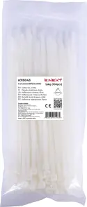 Кабельная стяжка e.ct.stand.300.5.white (100шт), белая №1