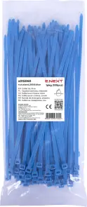 Кабельная стяжка e.ct.stand.300.8.blue (100шт), синяя №1