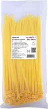 Кабельная стяжка e.ct.stand.300.8.yellow (100шт), желтая