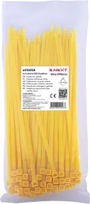 Кабельная стяжка e.ct.stand.300.8.yellow (100шт), желтая №1