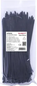 Кабельна стяжка e.ct.stand.370.4.black (100шт), чорна №1