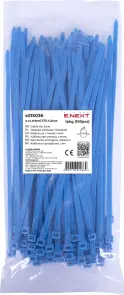Кабельная стяжка e.ct.stand.370.4.blue (100шт), синяя №1