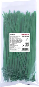 Кабельная стяжка e.ct.stand.370.4.green (100шт), зеленая №1