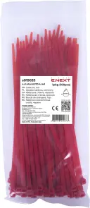 Кабельная стяжка e.ct.stand.370.4.red (100шт), красная №1