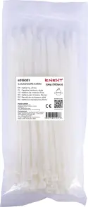 Кабельна стяжка e.ct.stand.370.4.white (100шт), біла №1
