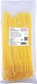 Кабельна стяжка e.ct.stand.370.4.yellow (100шт), жовта №1