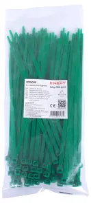 Кабельна стяжка e.ct.stand.400.8.green (100шт), зелена №1