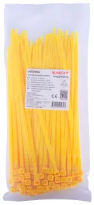 Кабельная стяжка e.ct.stand.400.8.yellow (100шт), желтая №1