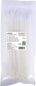 Кабельна стяжка e.ct.stand.760.9.white (100шт), біла №1