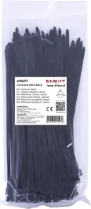 Кабельна стяжка e.ct.stand.400.5.black (100шт), чорна №1