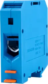 Клеммная колодка наборная на DIN-рейку e.tc.din.pro.50.blue, синяя, с крышкой №1