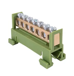 Шина нульова e.bs.stand.1.7.green 7 отв., зелений №1