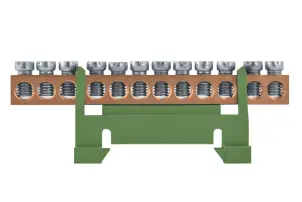 Шина нульова e.bs.stand.1.12.green 12 отв., зелений №2