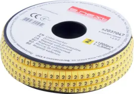 Маркер кабельний e.marker.stand.1.2.5.2, 1-2.5 кв.мм, "2", 1000 шт