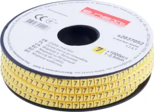 Маркер кабельный e.marker.stand.1.2.5.7, 1-2.5 кв.мм, "7", 1000 шт №1