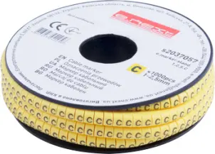 Маркер кабельный e.marker.stand.1.2.5.C, 1-2.5 кв.мм, "C", 1000 шт №1