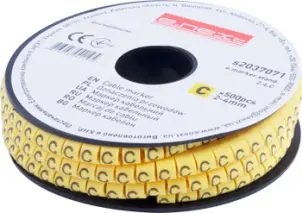 Маркер кабельный e.marker.stand.2.4.C, 2-4 кв.мм, "C", 500 шт №1