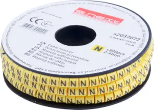 Маркер кабельный e.marker.stand.2.4.N, 2-4 кв.мм, "N", 500 шт №1