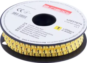 Маркер кабельный e.marker.stand.3.6.1, 3-6 кв.мм, "1", 350 шт №1