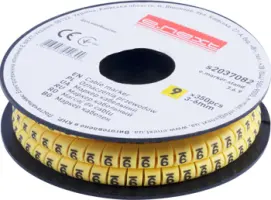 Маркер кабельный e.marker.stand.3.6.9, 3-6 кв.мм, "9", 350 шт