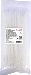 Кабельная стяжка e.ct.stand.500.8.white (100шт), белая №1
