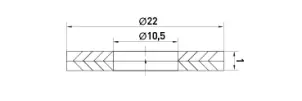 Шайба биметаллическая e.metiz.washer.Cu-Al.22.10,5.1 под болт М10 №3