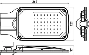 Світильник світлодіодний консольний e.LED.street.stand.30.6500, 30Вт, 6500К, IP65 №4