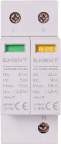 Пристрій для захисту від імпульсних перенапруг e.pro.spd.1+1D.275, 1P+NPE, клас D №3