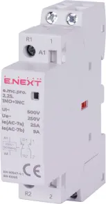 Модульний контактор e.mc.pro.2.25.1NO+1NC, 2р, 25А, 1NO+1NC, 220В №1